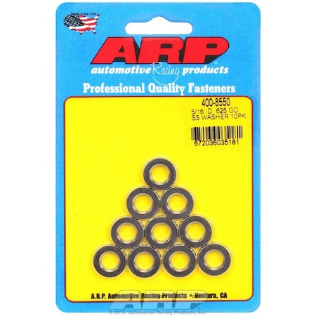 Arp 400-8550 0.31 x 0.62 in. Stainless Steel Flat Washers, 10PK ARP400-8550