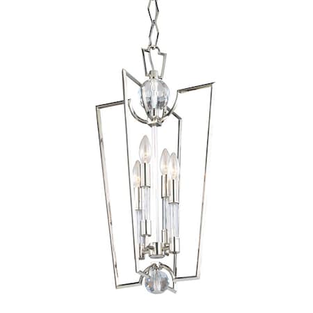 Hudson Valley Lighting Waterloo 4 Light Lantern 13 In. Polished Nickel 3013-PN