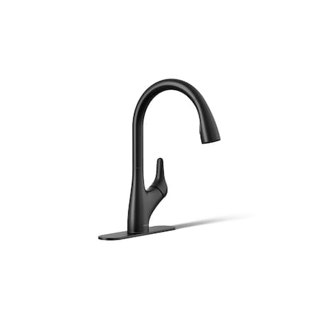 Kohler Rival Pull-down kitchen sink faucet with two-function sprayhead 30469-BL