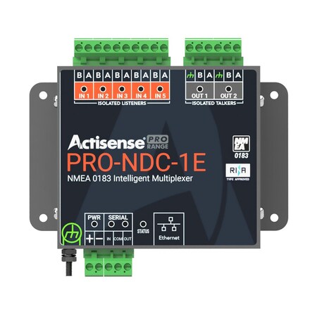 Actisense PRO NMEA 0183 Multiplexer - 5 Inputs & 2 ISO-Drive Outputs, Ethernet & Serial Conn PRO-NDC-1E