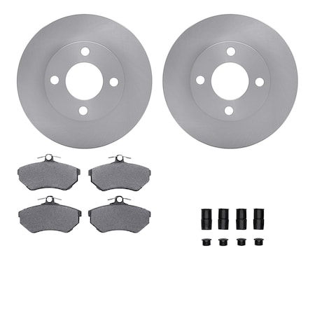 Dynamic Friction Co DFC Brake Rotor with 5000 Brake Pads and Hardware Kit 6512-73082