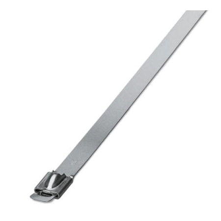 Phoenix Contact Cable Tie, 679 mm L, Silver, 316 Stainless Steel, 1335 N Strength 3240830