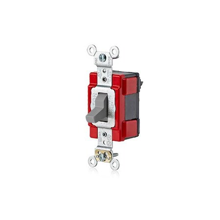 Leviton Wall Switch, 1 hp, Toggle, 20 A, Gray M1221-GY