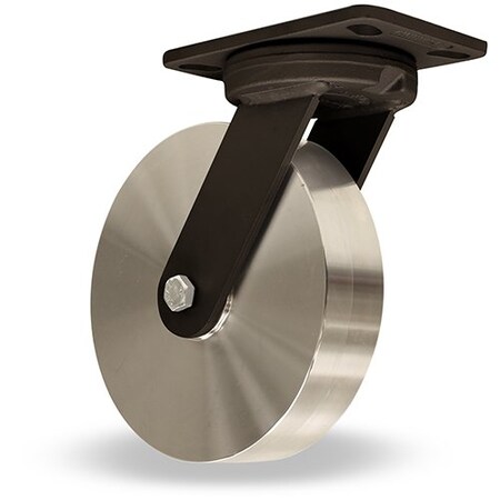 Hamilton High Heat HSK Inferno Series Swivel Caster, 8" x 2" Stainless Steel Wheel S-HSK-8HSB