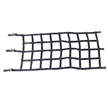 Mytee Products Cargo Net for Pickup Truck with Ratchets & E-Track Fittings (82 inx82 in/8 inx8 in Hole) CN8282ETK-R
