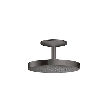 Axor ONE Showerhead 280 2-Jet with Ceiling Mount Trim, 2.5 GPM in Brushed Black Chrome 48483341