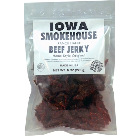 Iowa Smokehouse Ranch Hand Homestyle Original Beef Jerky 8 oz Packet IS-RH8JN