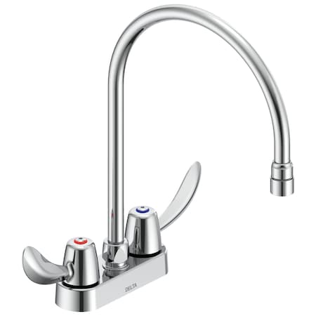 Delta Commercial 27C4 / 27C5 / 27C6 Two Handle 4 In Deck-Mount Faucet In Chrome 27C4922-R7
