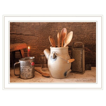Homeroots Grandmas Kitchen Tools 2 White Framed Print Kitchen Wall Art 406870