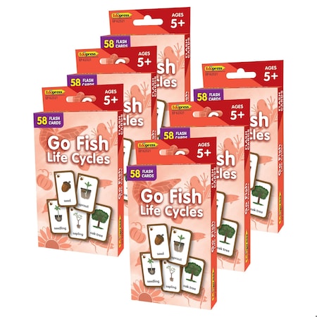 Edupress Go Fish, Life Cycles Flash Cards, 6PK 62321