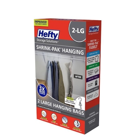 Hefty Shrink-Pak Clear Vaccum Storage Bag, 2PK HFTPDQ70834633