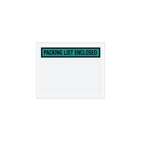 Bubblefast 4 1/2 x 5 1/2'' Green Panel Face ''Packing List Enclosed'' Envelopes, 1000PK BFPL455