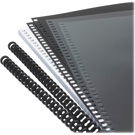 Acco GBC Instant Report Kit, 5/6" Spine, Clear/Black 2515665