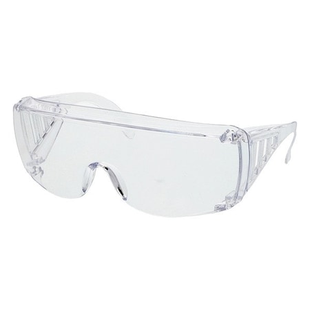Mcr Safety 98, Safety Glasses, Uncoated, Polycarbonate Lens, Clear Frame, Frameless, 1 PR 9800D