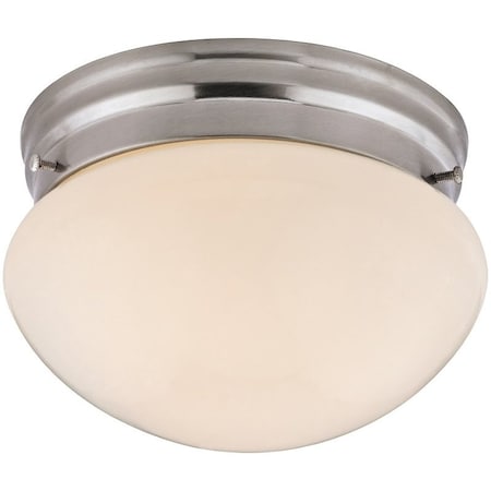Boston Harbor Single Light Round Ceiling Fixture, 120 V, 60 W, 1-Lamp, A19 or CFL Lamp F13BB01-6854-BN