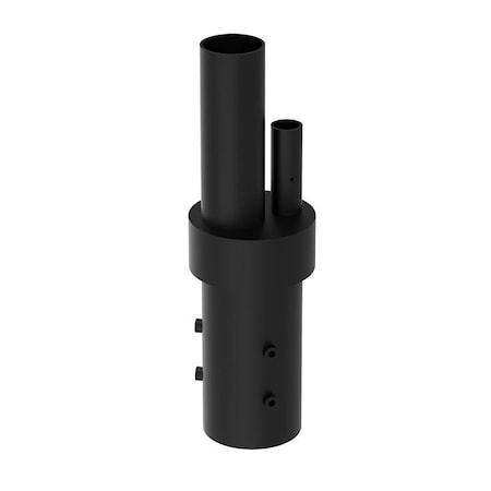 Westgate 4 inches POLE-TOP ADAPTER FOR 1 SOLAR BELL-LIGHT ARM + SOLAR ENGINE MAST, Black DAB-SOL-PA4-1