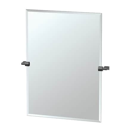 Gatco Bleu 31.5" Frameless Rectangle Mirror, Matte Black 4719MXS