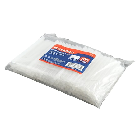 Prime-Line WORKPRO W133359 Mini Hot Glue Gun Sticks 4 in. Long 0.27 in. Dia. Crystal Clear (100 Pack) W133359