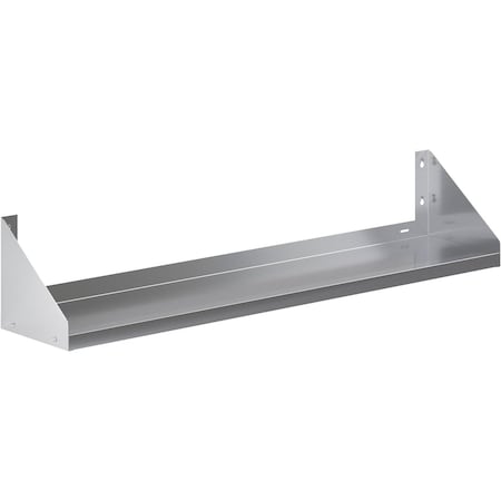 Amgood 12 in. x 60 in. Stainless Steel Wall Shelf with Side Guards AMG WS-SG-1260-Z