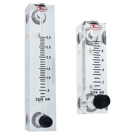 Dwyer Instruments Flowmeter, range .6-5 GPH water. VFA-41