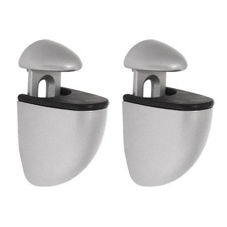 Dolle Jam 3 in. H X 1 in. W X 1.6 in. D Silver Metal Shelf Clips 19796