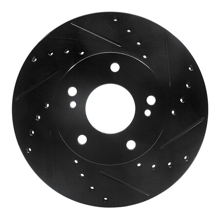 Dynamic Friction Co DFC Brake Rotor - Drilled and Slotted - Black 633-67030R