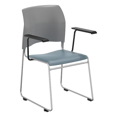 National Public Seating Stacking Chair, Stackable, 500 lb cap. 8742-12-02-A