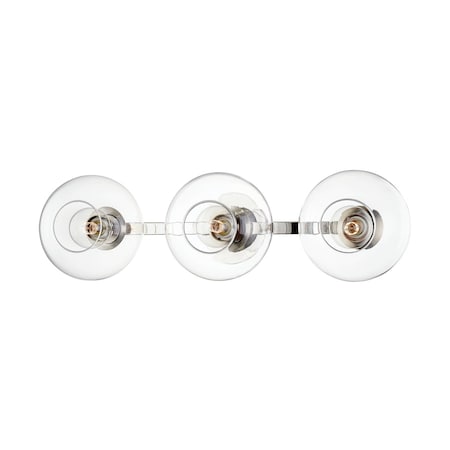 Mitzi Margot 3 Light Wall Sconce 7.25 In. Polished Nickel H270103-PN