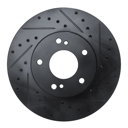 Dynamic Friction Co DFC Brake Rotor - Drilled and Slotted - Black 633-67035R