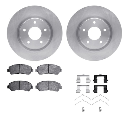Dynamic Friction Co DFC Brake Rotor with 5000 Brake Pads and Hardware Kit 6512-67392