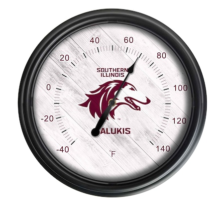 Holland Bar Stool Co Southern Illinois University Indoor/Outdoor LED Thermometer ODThrm14BK-08SouIll