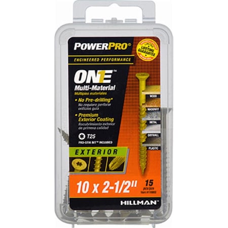 Hillman 10 x 2.5 in. Exterior Flat Head One Screw - Bronze Epoxy, 15PK 240673