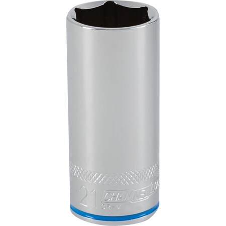 Channellock 3/8'' Drive 21 mm 6-Point Deep Metric Socket 302742