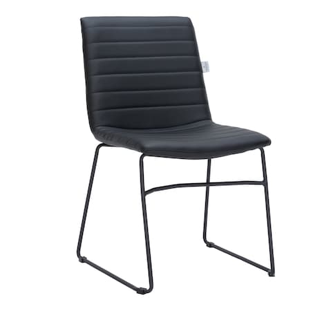 Leisuremod Zylar PU Leather Executive Visitor Chair, Office and Conference Chair ZO18BLL