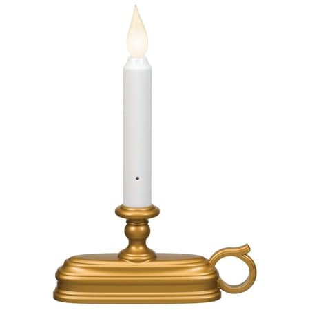 Xodus Innovations Candle, C Alkaline Battery, LED Bulb, Antique Brass Holder FPC1325B