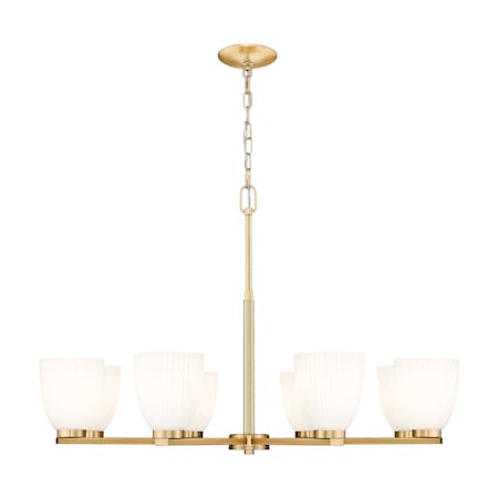 Z-Lite Naya 8-Light Chandelier, 33.25 in W, Modern Gold 7518-8MGLD