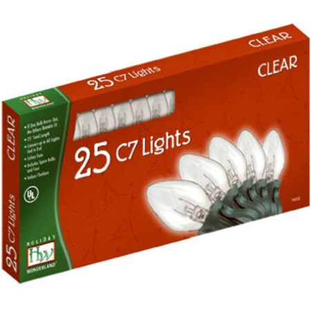 Noma Inliten 525C88 HW C7 Clear Transparent Light Set, 25PK 790352