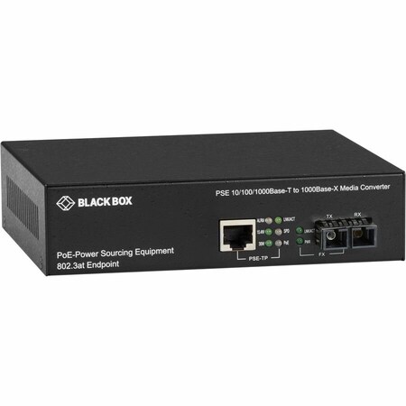 Black Box Black Box Media Converter, Ethernet to Multimode Fiber SC, 10/100/1000 Mbps LPS500A-MM-SC-R3