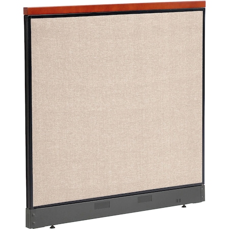 Global Industrial Interion Deluxe Non-Electric Office Partition Panel with Raceway, 48-1/4"W x 47-1/2"H, Tan 277555NTN