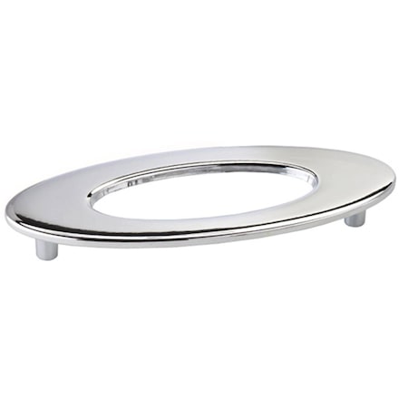 Gan Eden Oval Pull With Hole, Bright Chrome, 96 mm GA134527