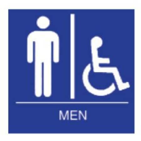 Trans Atlantic Co. ADA Men Handicap Sign with Blue coloring GH-S445-BLUE