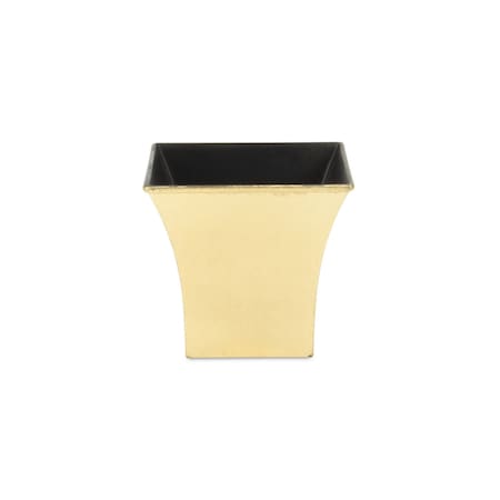 Homeroots 5in Gold Recycled Plastic Indoor Outdoor Square Pot Planter 488325