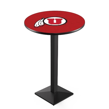 Holland Bar Stool Co 36" Blk Wrinkle Utah Pub Table, 36" dia. Top L217B3636UtahUn