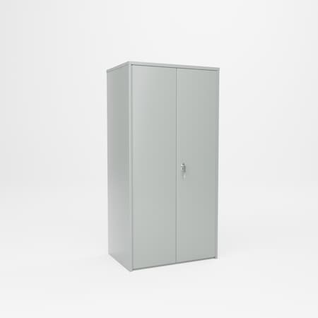 Pucel Flush Door Bin Cabinet, 36 in W x 72 in H x 24 in D, 132 Plastic Bins, Putty HDBC-3672-00-132
