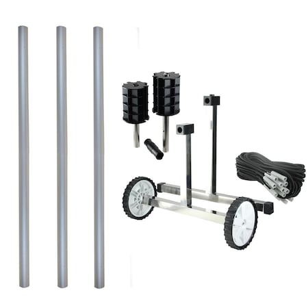 Pool Central In-Ground Pool Cover Reel with Aluminum Tubes; 3 x 96 in. 32806409