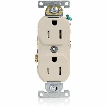 Leviton Commercial Grade Tamper-Resistant Duplex Receptacle, 15 Amp, 125 Volt TBR15-T