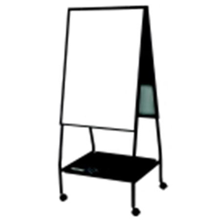 Best-Rite Porcelain Wheasel Easel On Wheels Double Sided Dry Erase Easel, 58.5-65 H in. 663286