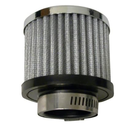 Racing Power R9309 1.5 in. Steel Open Clamp On Filter Breather, Chrome RPC-R9309