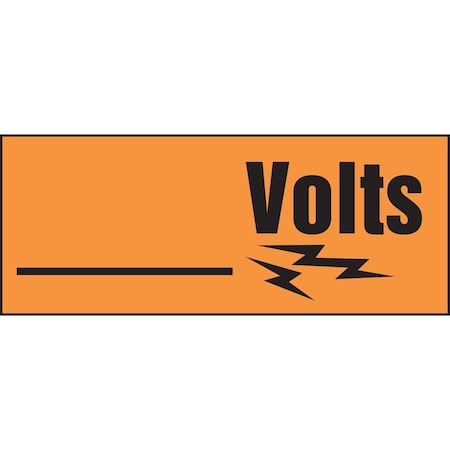 Accuform CUSTOM VOLTAGE MARKER CUSTOM VOLTS 2 in LELC965