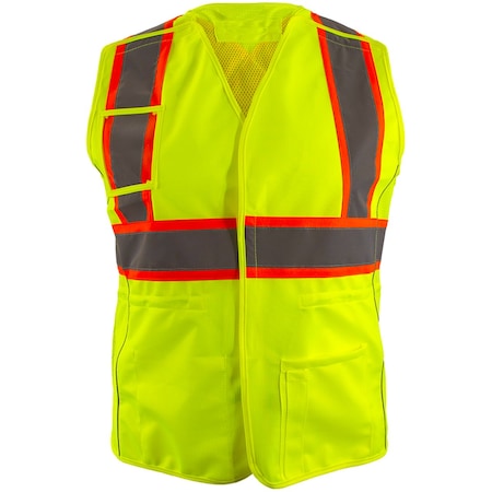 Reflective Apparel ANSI Type R Class 2 Women's Breakaway Vest with X-Back 540GX-LM-3X
